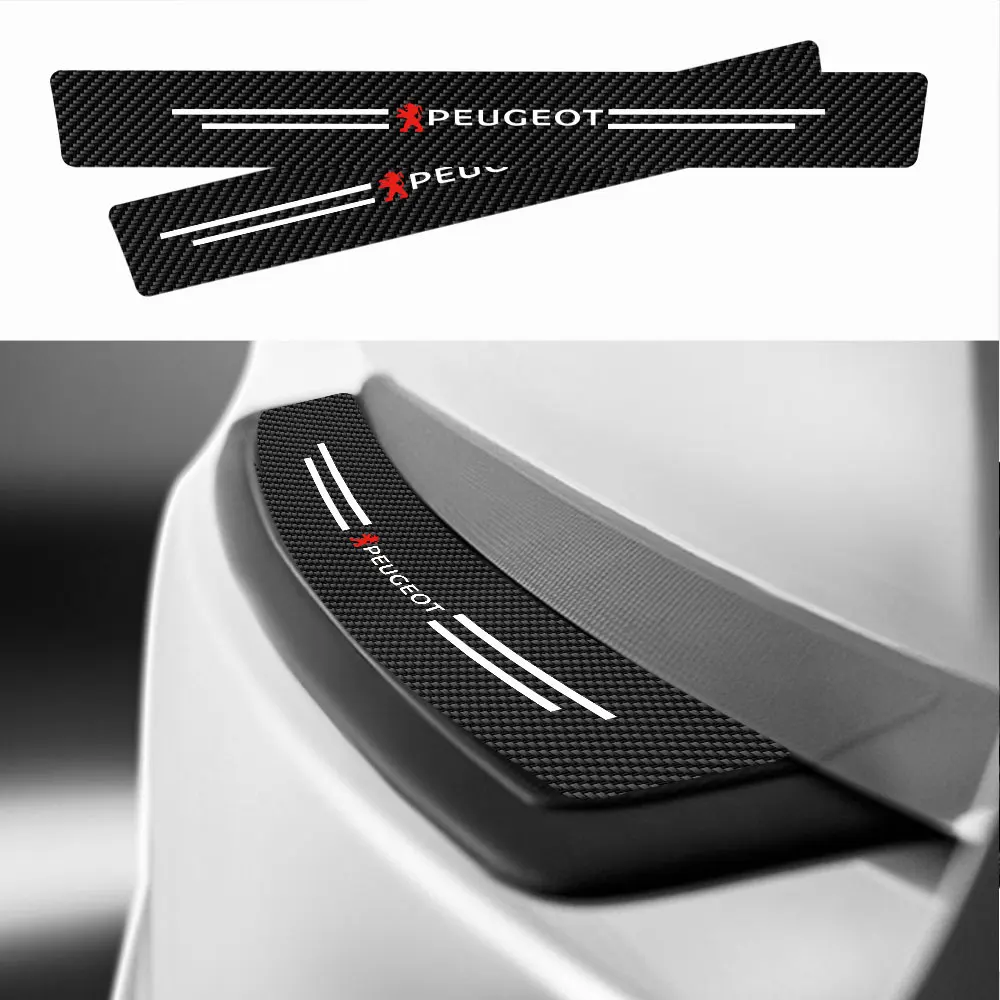 For Peugeot 206 2008 307 407 308 607 3008 5008 Car Door Sill Protector Stickers Waterproof Wear-Resistant Accessory Center Cover