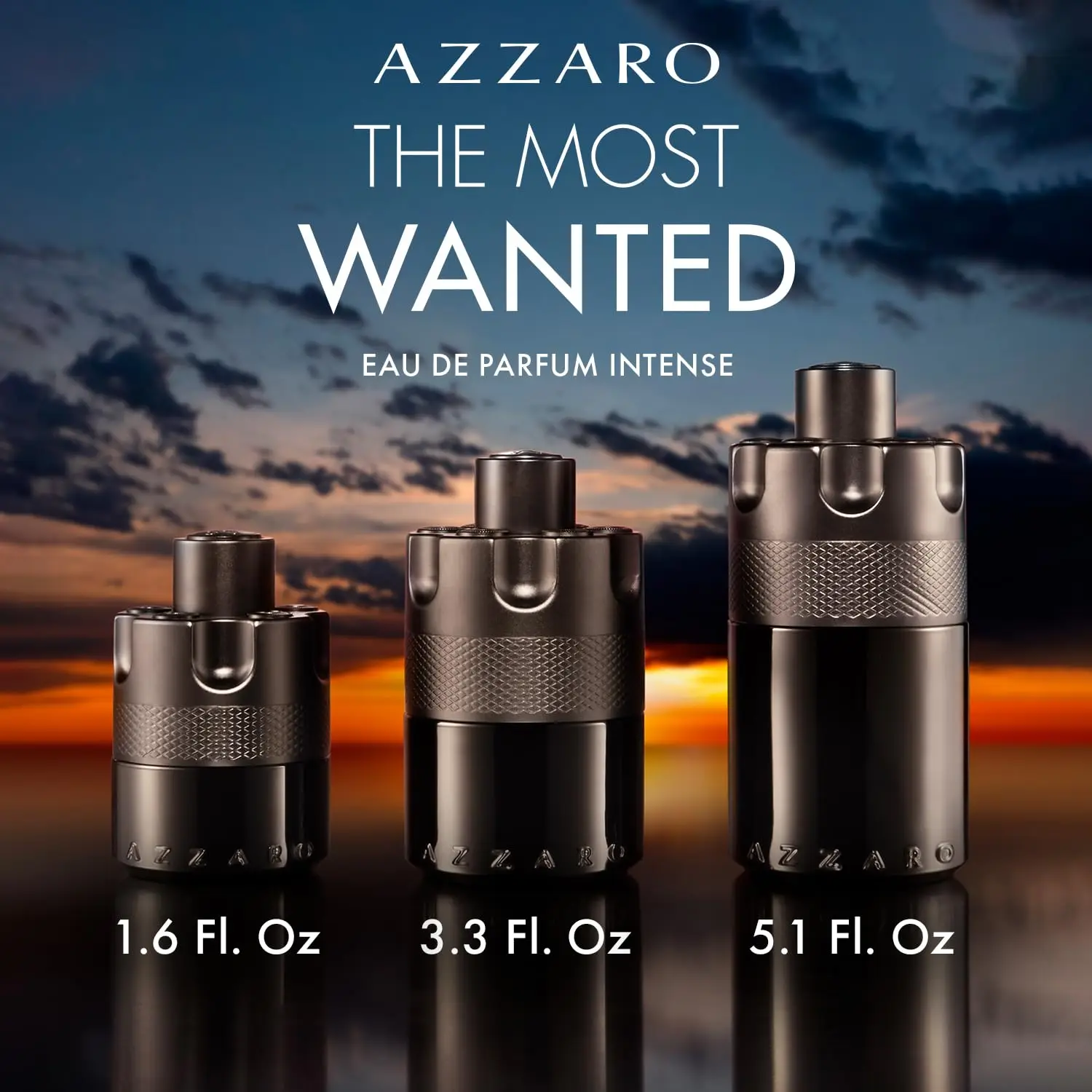 Azzaro The Most Wanted Intense EDP 100ML, profumo da uomo a lunga durata, spray Woody Amber Fougère