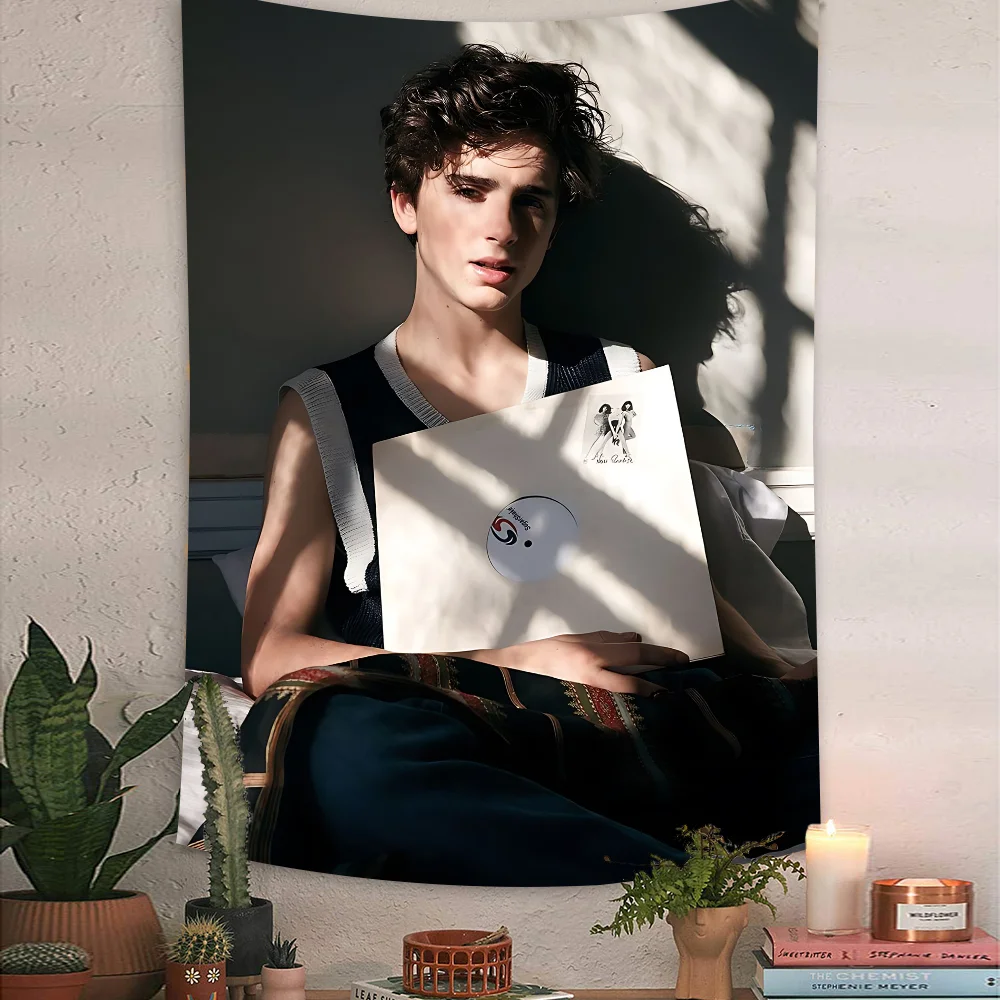 

1pc T-Timothee C-Chalamet Cute Backdrop Photography Background For Kids Birthday Party Decorations