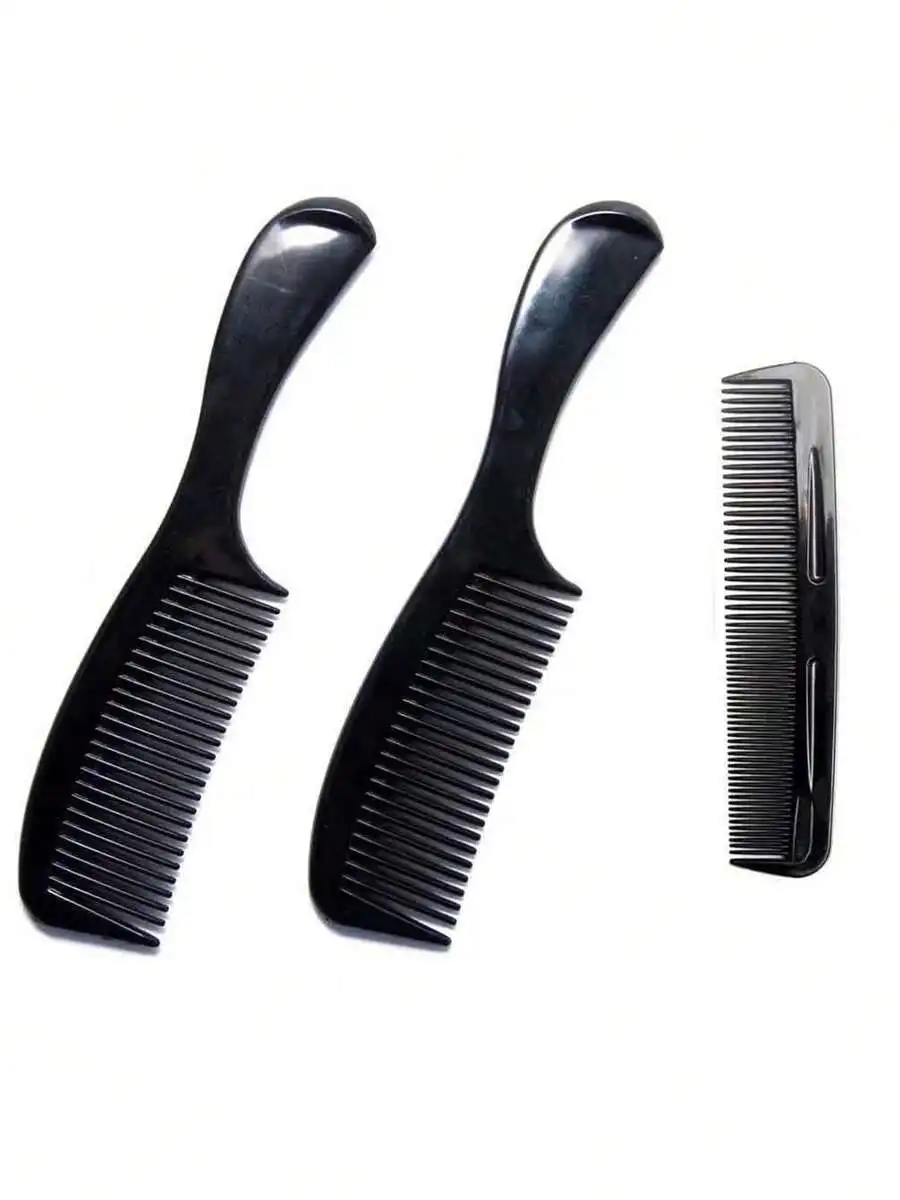 

2-Pack 8 Inch Round Handle Styling Comb And 5 Inch Pocket Comb For Hair Care