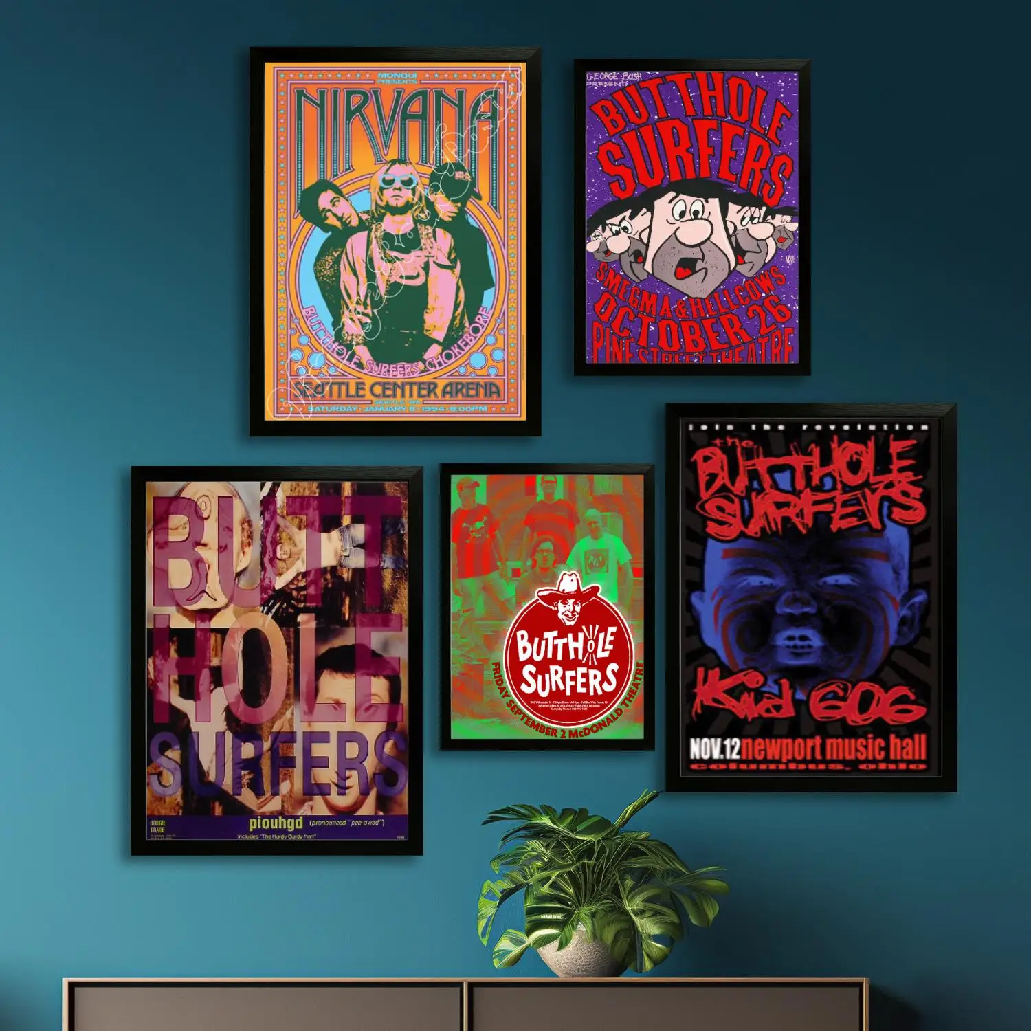 Póster artístico en lienzo de surferos butthole, arte de pared, impresión de imágenes, familia moderna, decoración de dormitorio, carteles, pintura decorativa