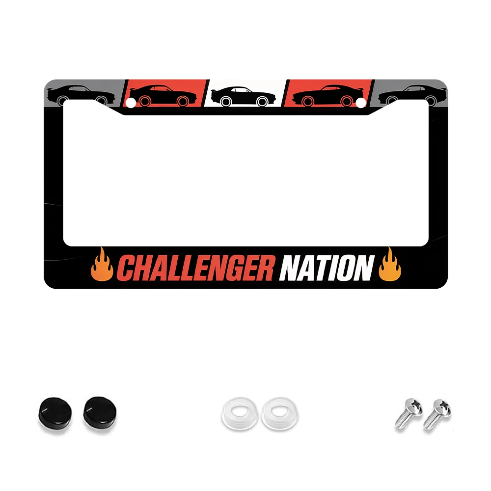 

1 шт. черно-красный автомобильный силуэт с 2 отверстиями, рамка номерного знака, алюминиевый материал, 6x12 дюймов, с комплектом винтов, ретро Nove