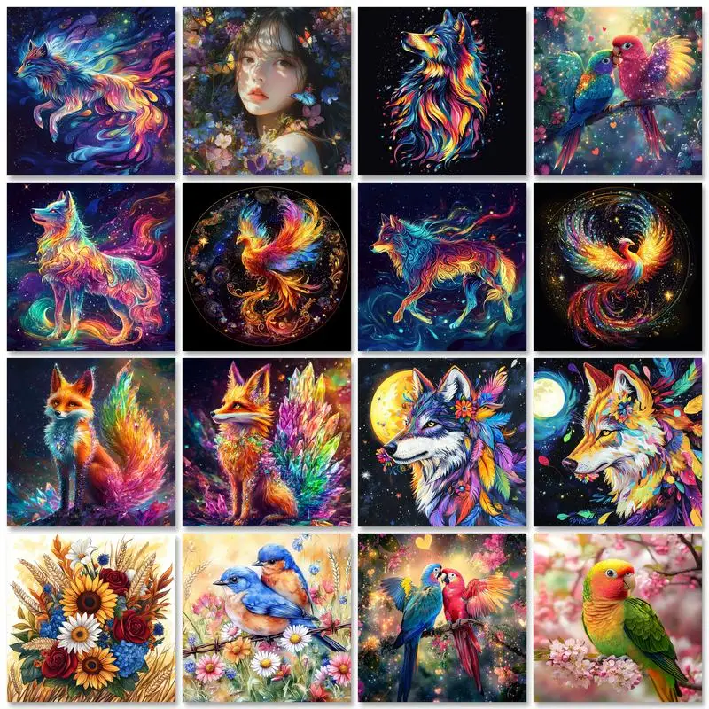 GATYZTORY 40x50cm Painting By Numbers Adults Crafts Animals Coloring On Numbers Wall Art On Canvas Diy Gift Picture Drawing Pain