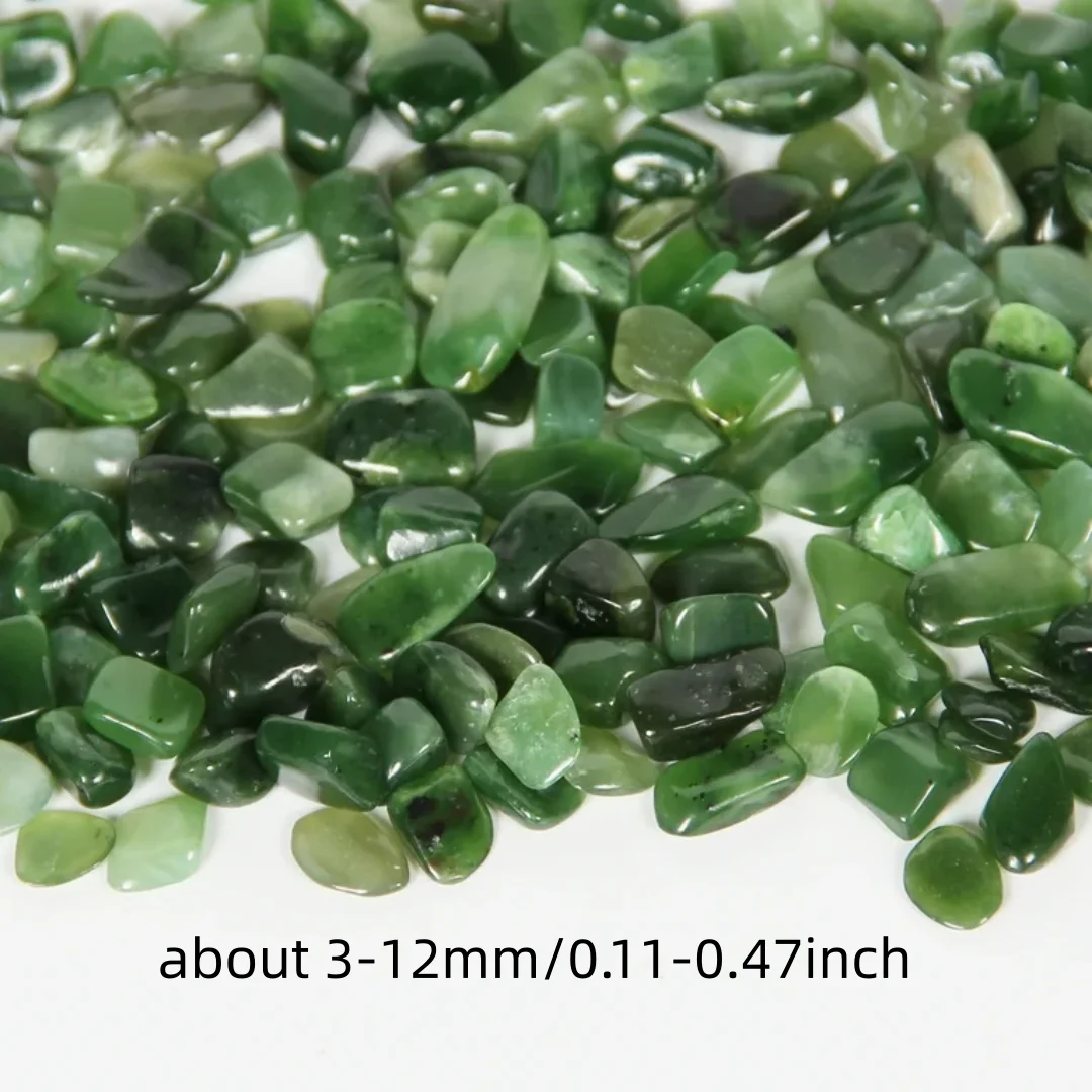 3-12mm Natural Green Jade Crushed Stones, Natural Crystal Crushed Stones, Fish Tank and Flowerpot Landscape Stones