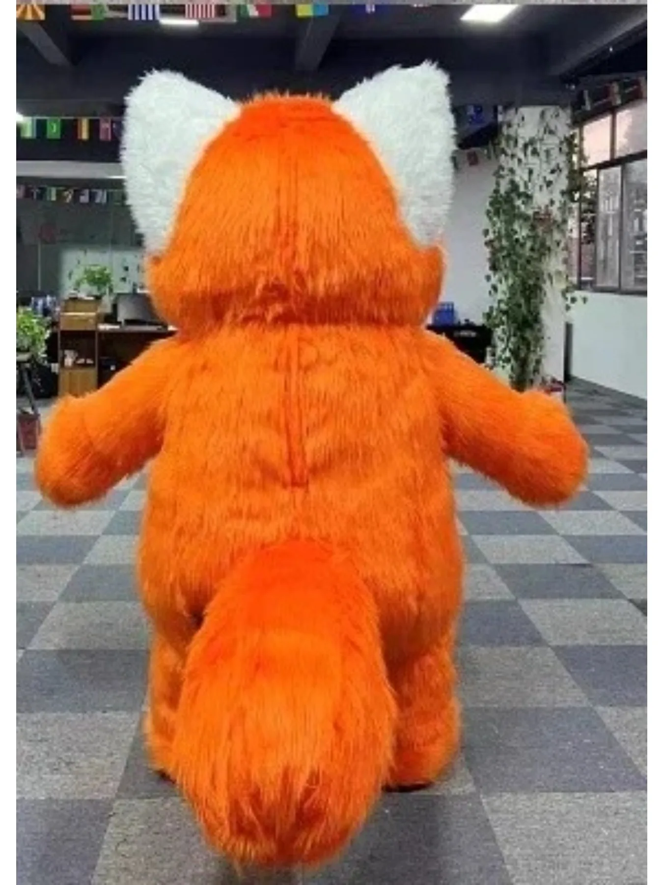 Miniso ديزني 2 متر/2.6 متر نفخ البرتقال الراكون زي التميمة ملابس هالوين كرنفال حفلة يتوهم الدعاوى لا بطارية