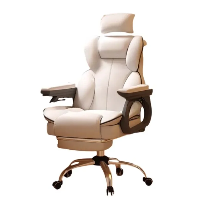 White Universal Fancy Chair Armrest Luxairy Taller Living Room Mobile Chairs Gaming Comfy Study Fauteuil De Bureau Furniture