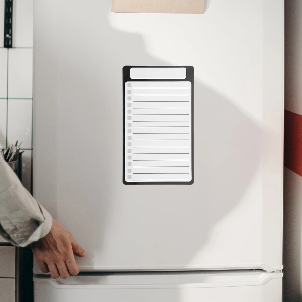 

Magnetic Fridge Memo Board Black White Pet Material Reusable Checklist Dry Erase Grocery List Home Office School Tasks Fridge