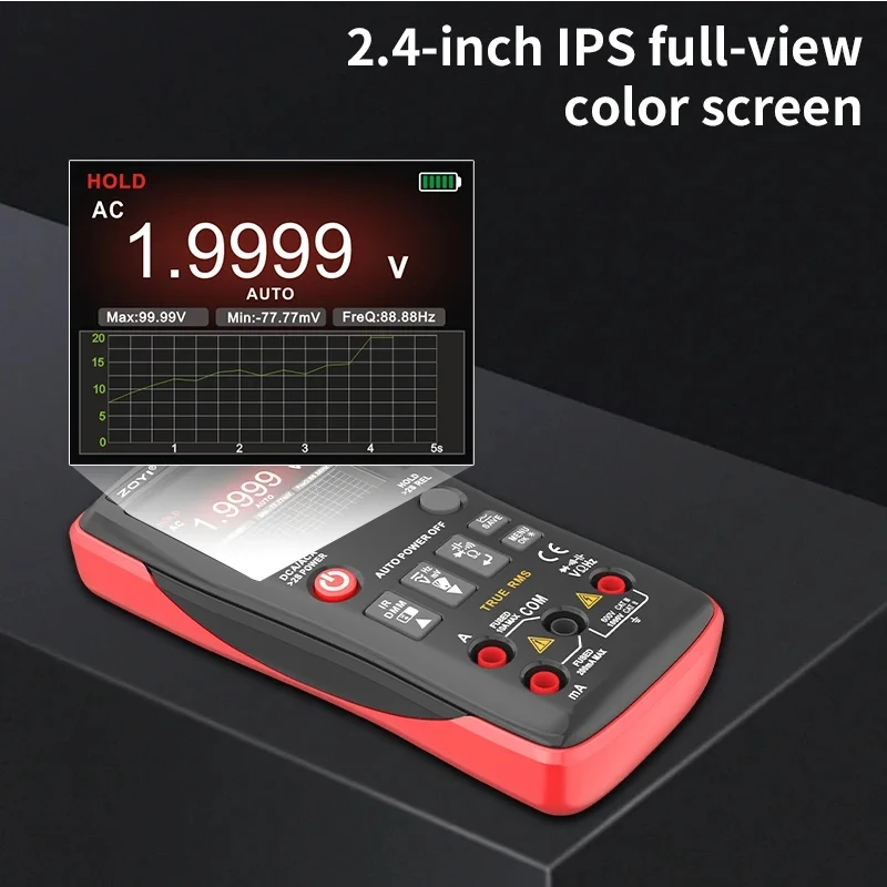 ZOYI ZT-R01 Multimeter Digital Pencitra Termal Inframerah HD Portabel Multimeter Tombol Tekan 2-In-1 untuk Teknisi Listrik