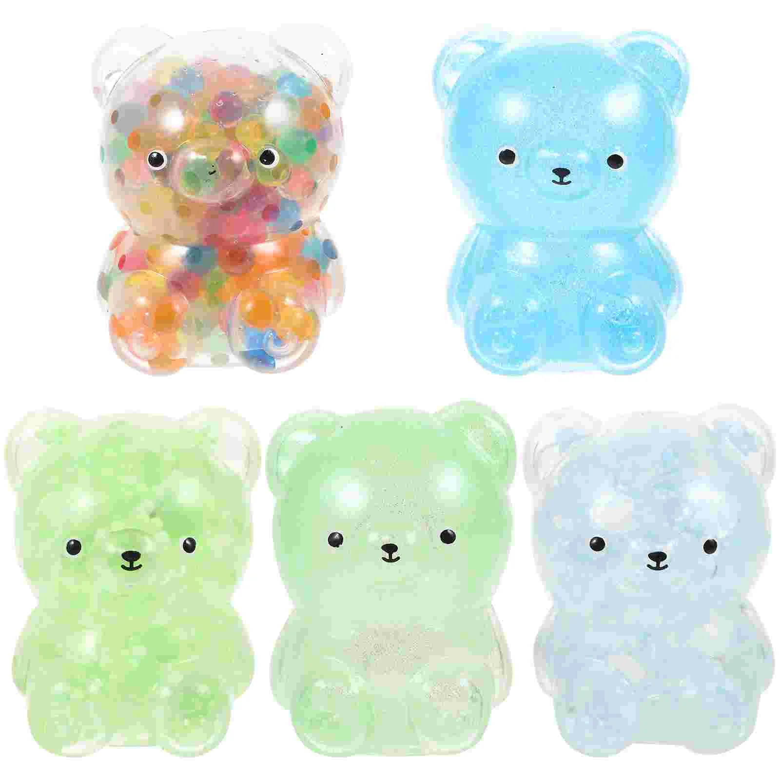 2pcs Bear Toys Random Color Portable Anxiety Decompression Hand Sensory Wear Resistant Squeeze Toy Elastic