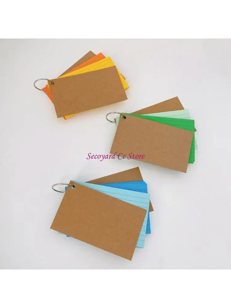 

N3UC Флеш-карты Учебные карточки для заметок Игровые карточки Указательные карточки с подкладкой и переплетными кольцами Учебные