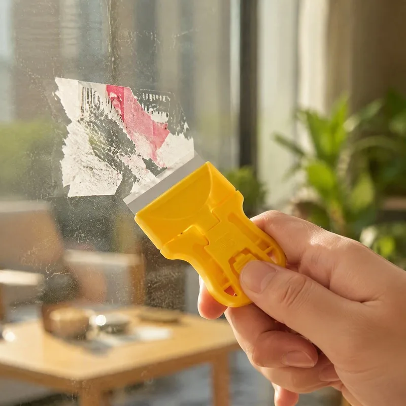 Multi Purpose Nail Art Stencil Scraper Tool Efficiently Remove Sticker Glue Paint Window Film Glass Wall Cleaning For Home Car N