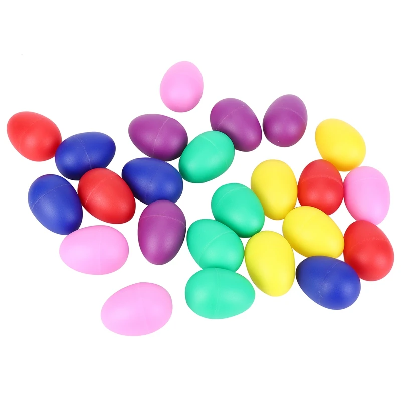 Quality 24 Pieces Egg Shaker Set Easter Eggs Maracas Eggs Musical Eggs Plastic Eggs For Easter Party Favours Party Supplies Musi