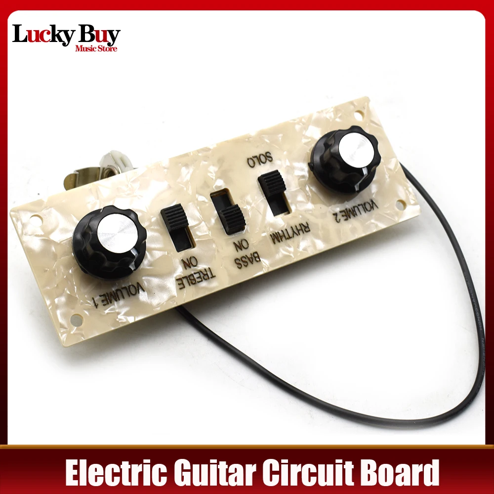 

1 Set Electric Guitar Prewired Control Plate Circuit Board Harness Switch w/KnobTuners + Pickups + Trapeze Tailpiece + Control P