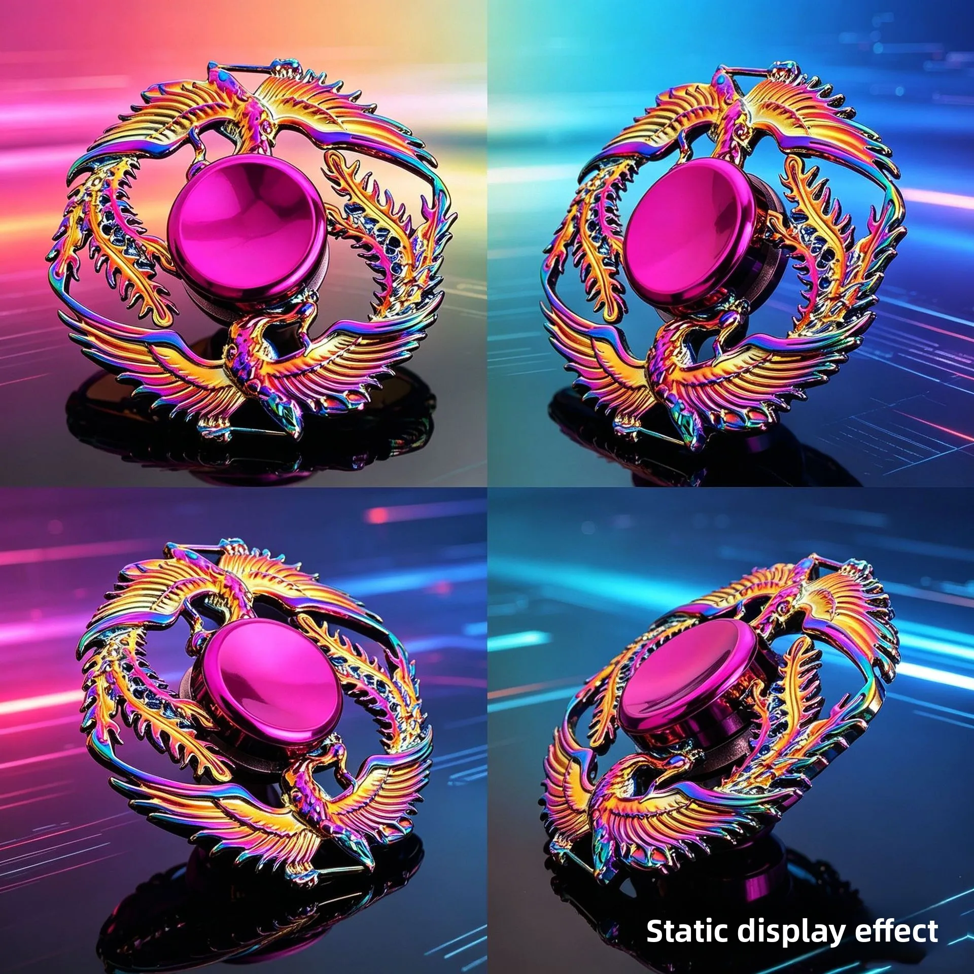 Colorful Zinc Alloy Fidget Spinner Metal Hand‑Held Rotating Stress Relief Toy EDC Fidget Toy for Students Adults