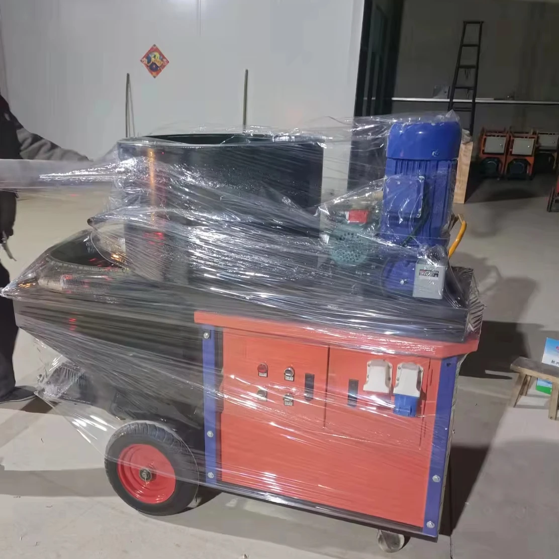 

Wall Spray Coating Machine Cement Mortar Pump with Mobility Wheels for House Wall Renovation and Painting