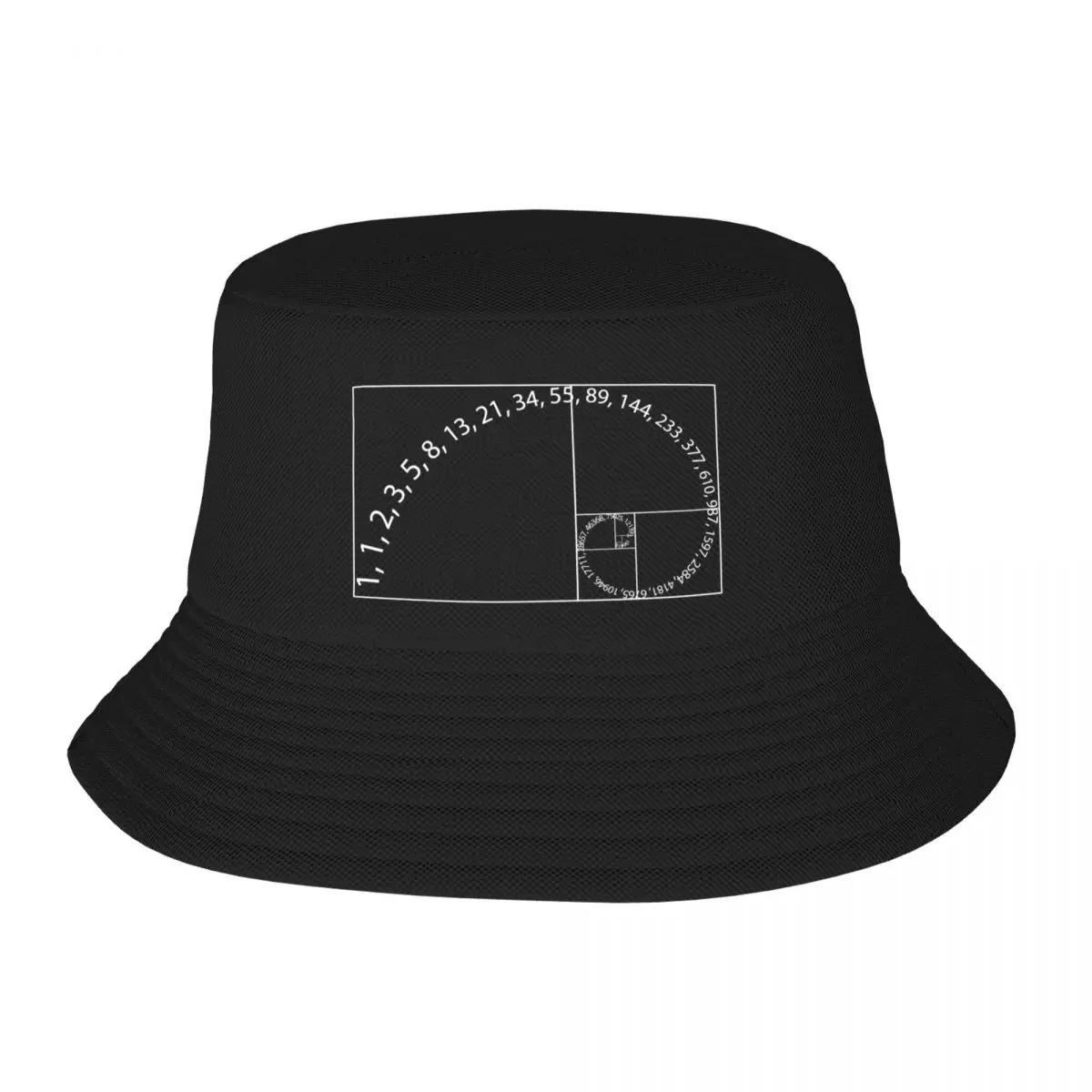 Fibonacci numbers on Golden Spiral Bucket Hat Visor Golf Cap Snap Back Hat Hats Woman Men's