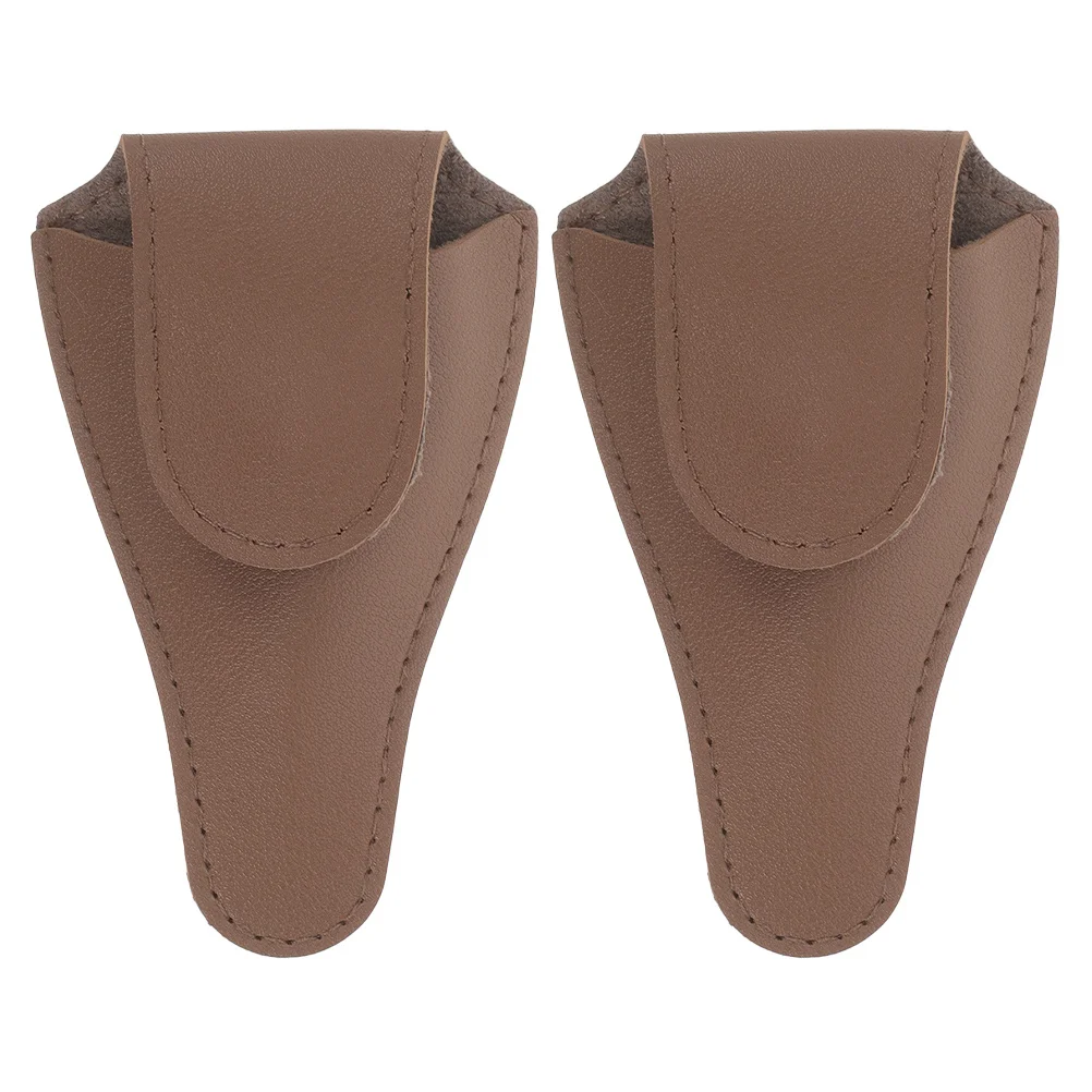 ปลอกหุ้มกรรไกรตัดหนังกำพร้า 2 ชิ้น ทำจากวัสดุ PU สำหรับป้องกันกรรไกรตัดเล็บ กระเป๋าเก็บอุปกรณ์ทำเล็บแบบพกพา