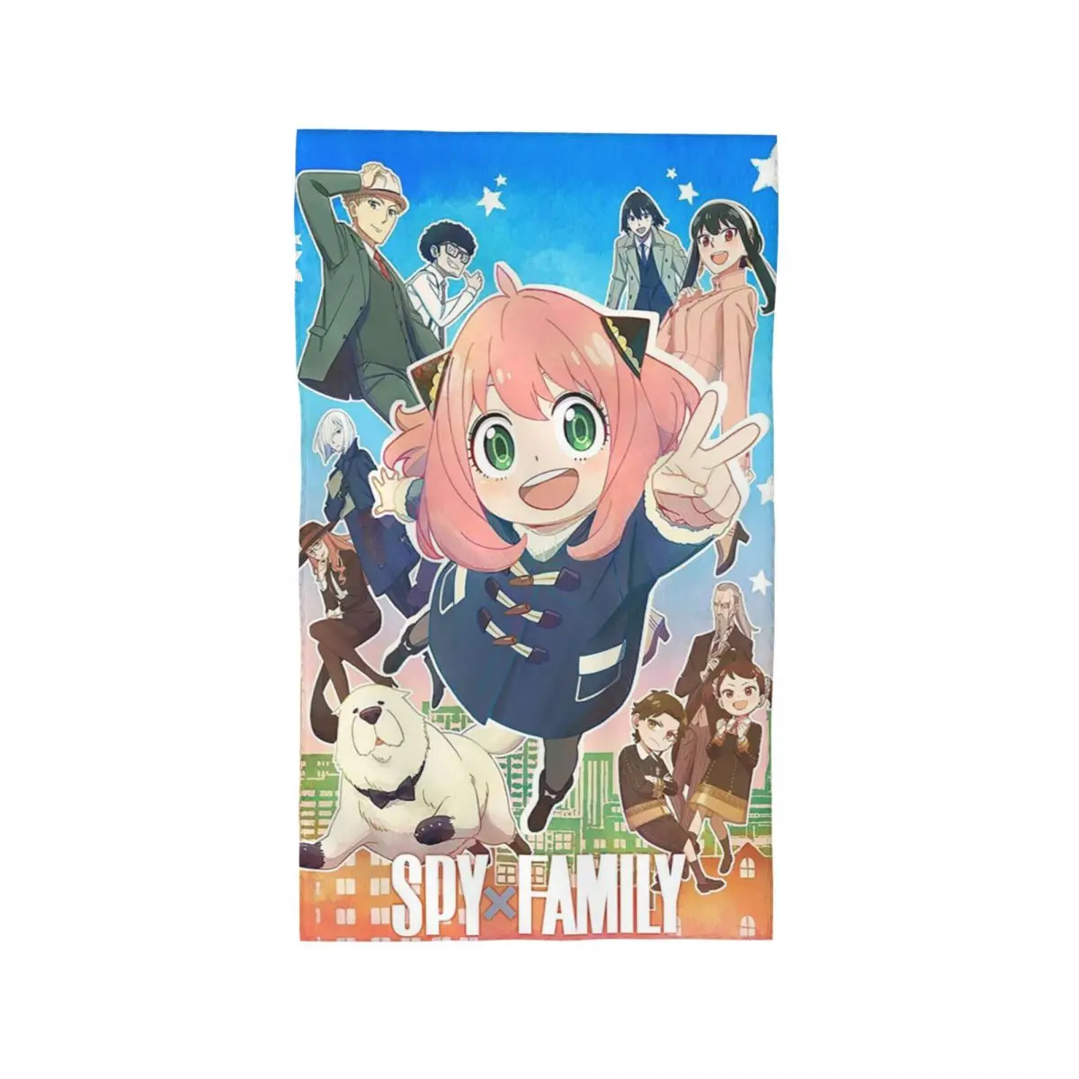 Custom Kawaii Manga Spy X Family Soft Face Towel Quick Dry Pool Bath Cotton Towels Absorbent