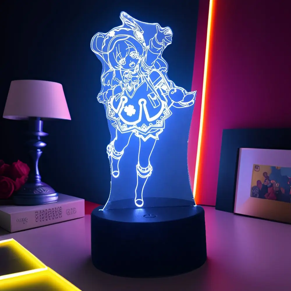 3D Lamp Anime Figures Genshin Impact 3D Night Light Raiden Shogun PVC Model Gamer Lamp Decoration Bedroom Lights Kids Toys Gifts