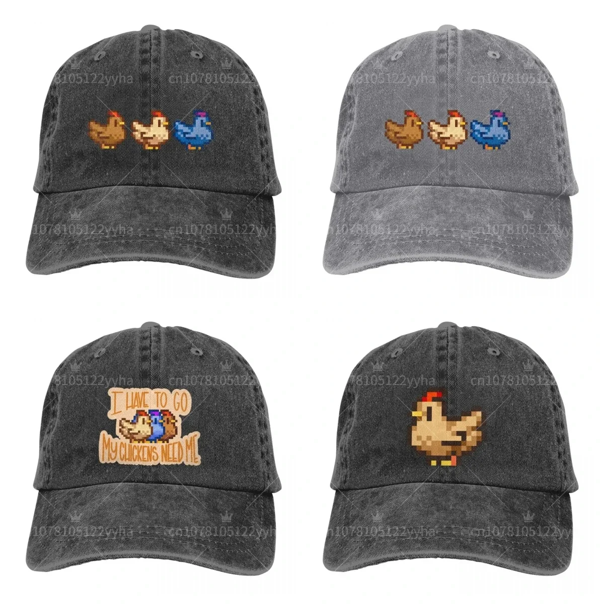 Chickens Baseball Cap Men Hats Women Visor Protection Snapback Stardew Valley Game Abigail Sebastian Caps