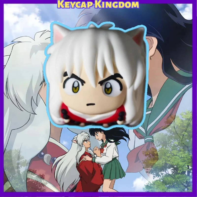 NEW Inuyasha Themed Anime Keycaps Mechanical Keyboard Resin DIY Custom Cute Keycaps PC Gaming Desktop Ornament Gift Collection