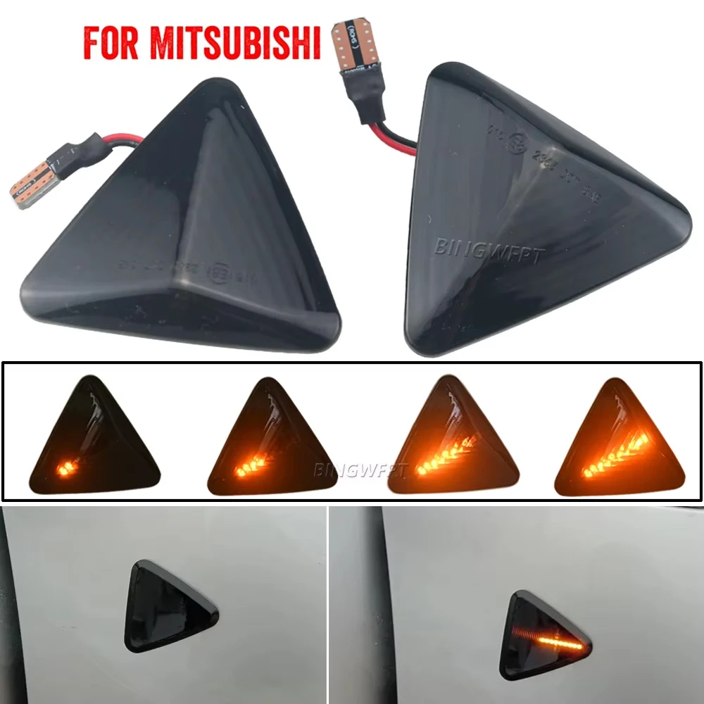 LED Dynamic Blinker Lamp For Mitsubishi Colt CZC 2006-2012 CZ3 2004-2008 Side Marker Fender Turn Signal Light