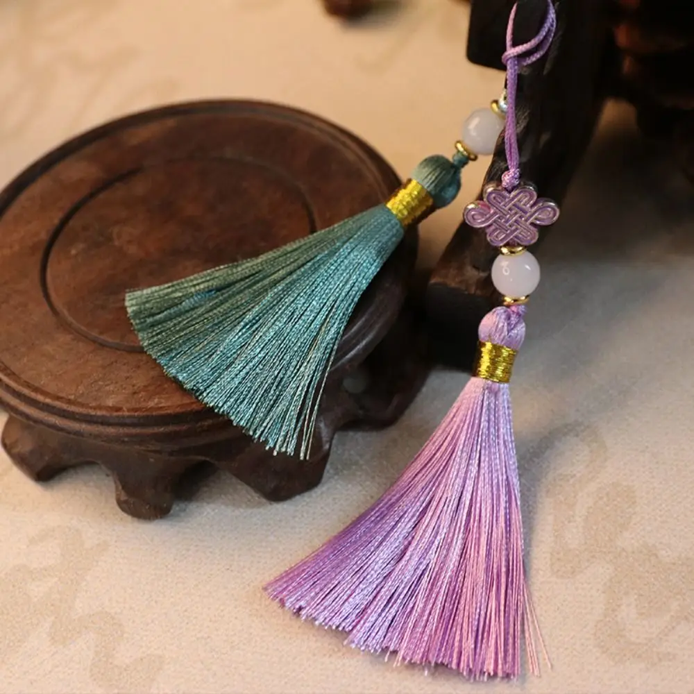 ที่แขวนจี้พู่แบบผูกเป็นปมจีนที่แขวนตกแต่งที่คั่นงานฝีมือที่แขวนเสื้อผ้าสไตล์จีนเครื่องประดับแบบทำมือ