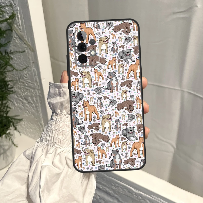 Pitbull Dog Case For Samsung Galaxy A15 A35 A55 A54 A34 A14 A13 A23 A33 A53 A52 A32 A12 A56 A36 A16 A17