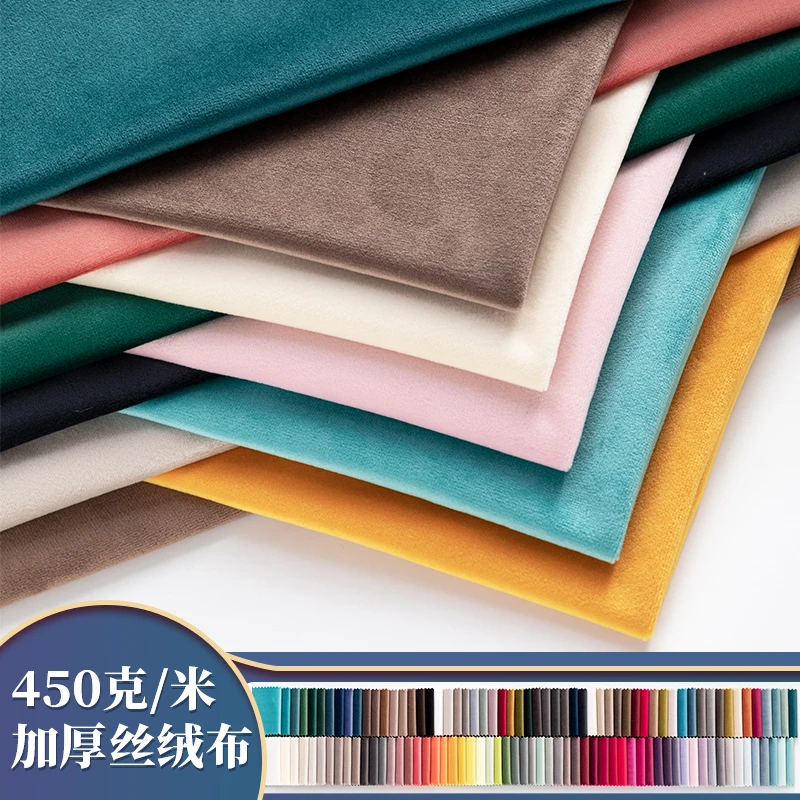 100*150cm aksamitna Sofa zasłony z tkaniny poduszki obrus DIY Handmade odzież tkaniny do szycia pogrubienie 450 G aksamitna tkanina