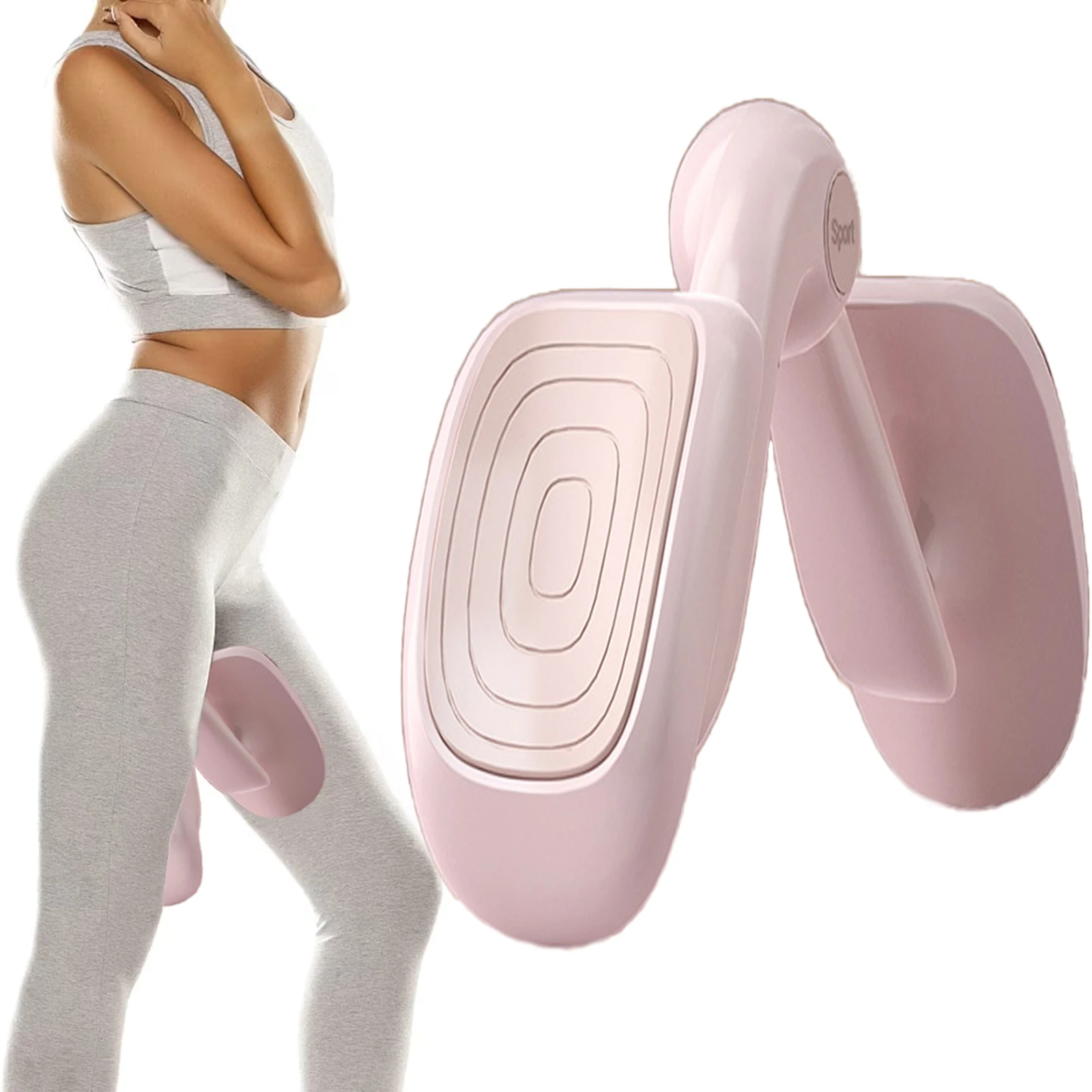 Hip Trainer Clip, Pelvic Floor Muscle Strengthener, Arm Leg Exerciser with Baffle Correction Beautiful Buttocks