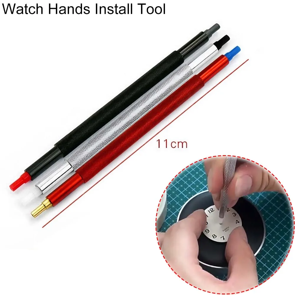 

3 шт. инструмент для установки стрелок часов, двусторонняя прессованная ручка, заполняющий штифт, инструмент для ремонта часов для часовщика