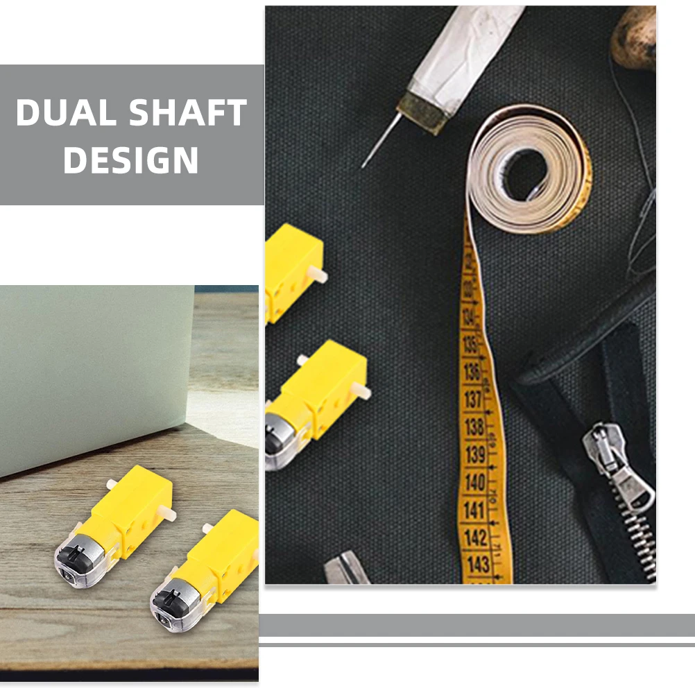 

2pcs DC Geared Motor High Torque Dual Shaft for Robot Model Making Electric Gear Motor Toy Car Robotic Body Plastic Efficient