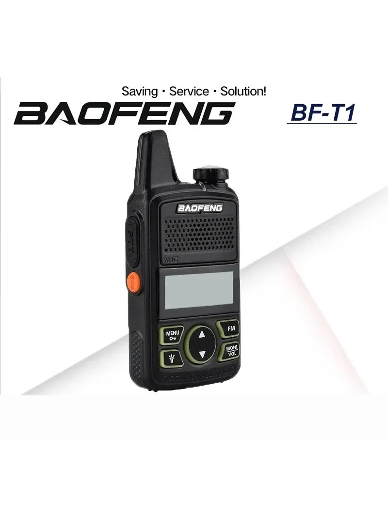 Baofeng BF-T1 Mini Walkie Talkie UHF Handheld Two-way Radio bft1 Ham Radio Portable FM Transceiver Kids 5km CB Radio Intercom