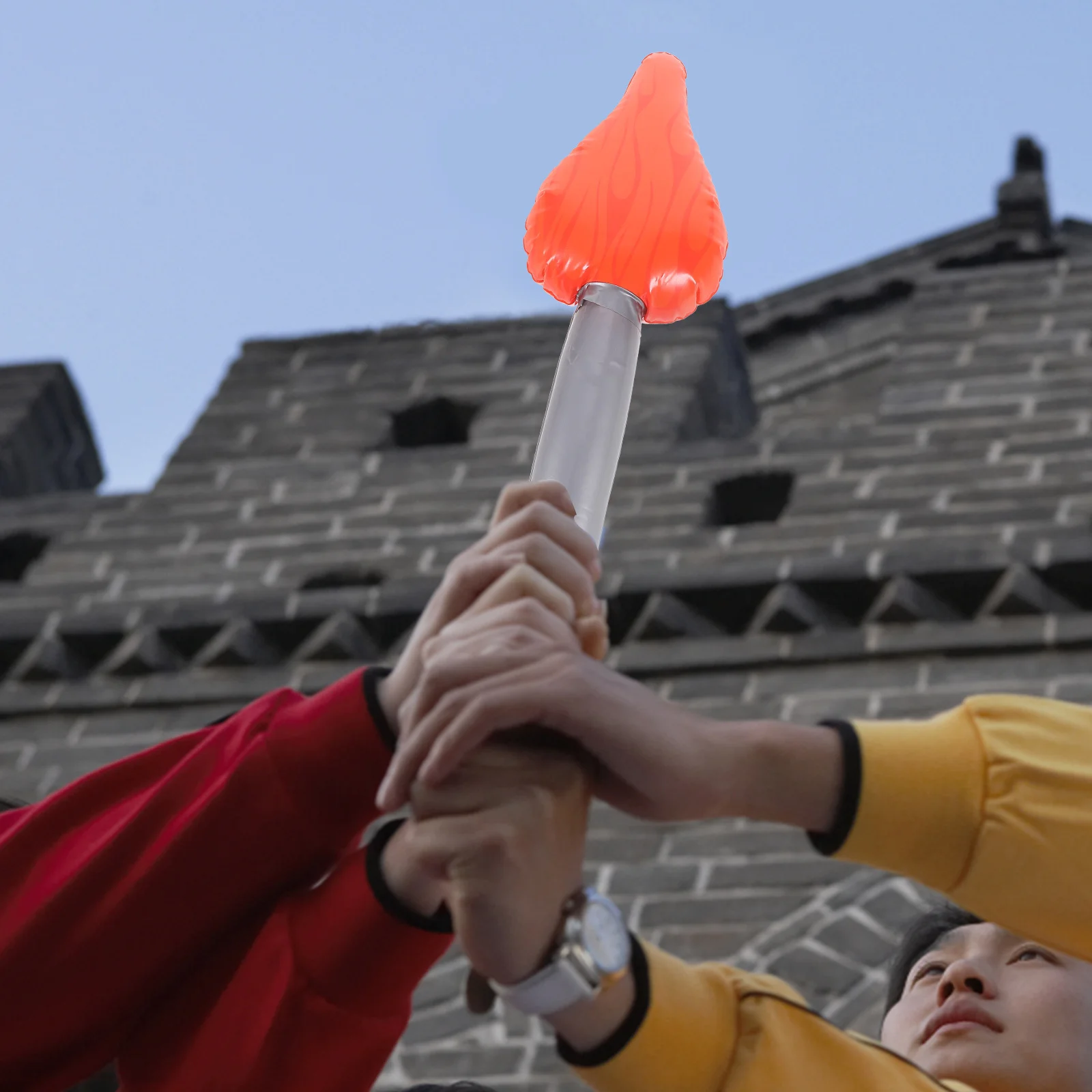

2Pcs Inflatable Torch Soft PVC Long-Lasting Prop for Stage Performance Sports Meeting Birthday Party Decoration