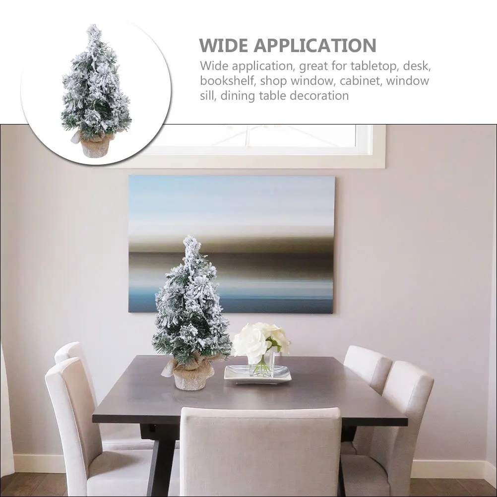 

Mini Artificial Christmas Tree Realistic Tabletop Xmas Party Decoration Desktop Home Festival Scene Decor Miniature Xmas