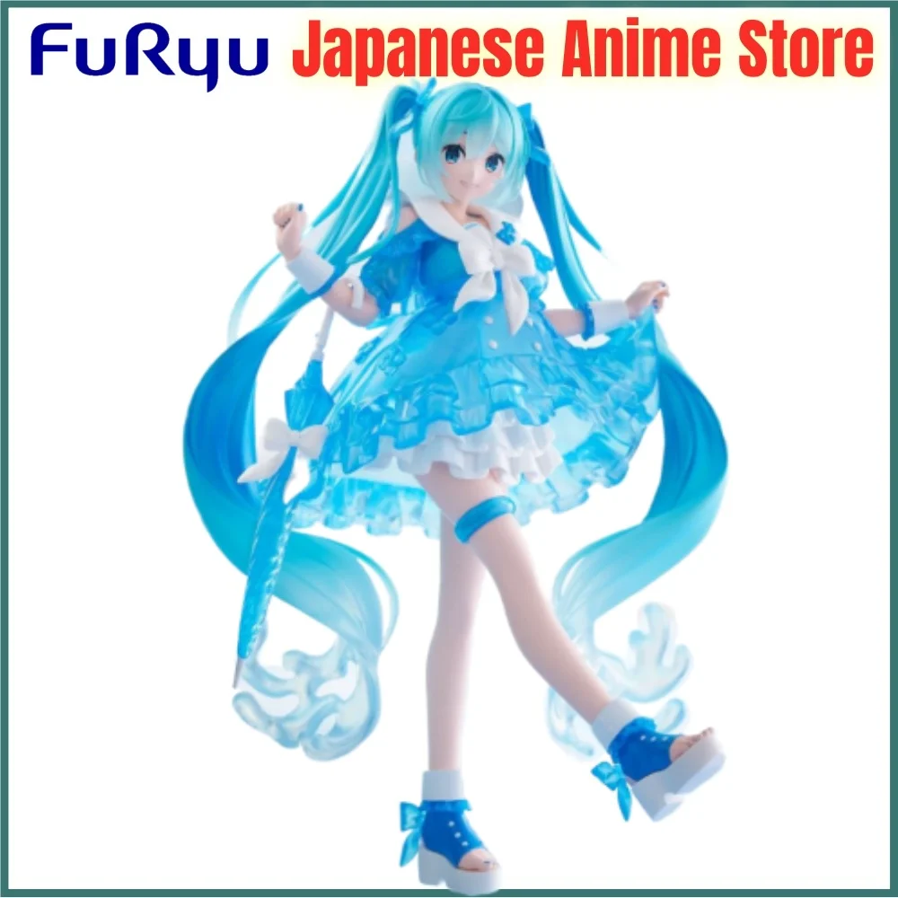 オリジナル風流初音ミクアニメミクトリオ-try-itフィギュアレインコートアニメフィギュアアクションフィギュアモデルフィギュアコレクションおもちゃ