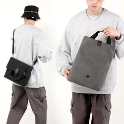 Men's Fashion Canvas Shoulder Bags Business Travel Crossbody bags Men Multifunctional Messenger bag Briefcase Men Handbags Totes