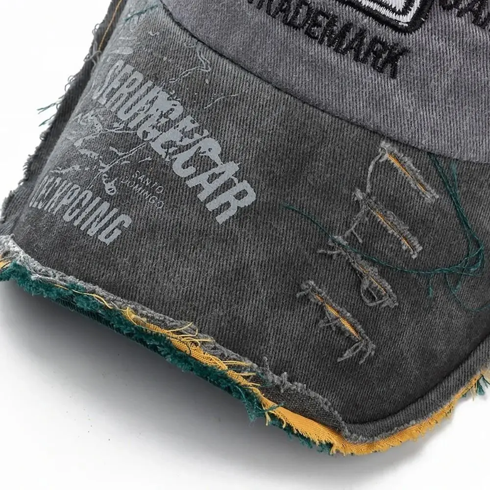 

Outdoor Washed Denim Letters Baseball Cap 1969 Letter Patchwork Snapback Hat Dad Cap Embroidery Cotton Hip Hop Hats Unisex
