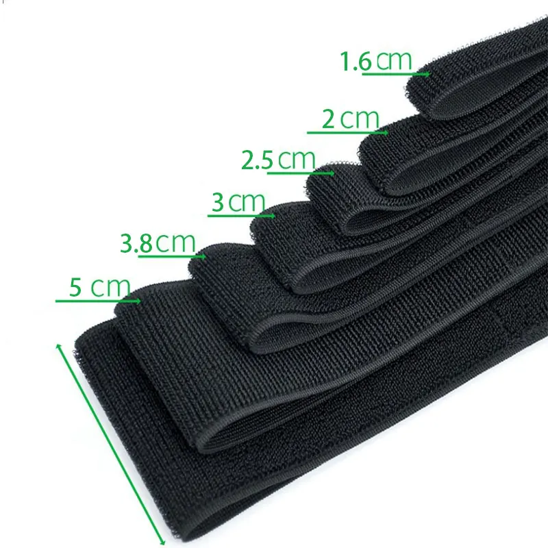 1/5Yards Elastic Hook Loop Fastener Tape Nylon No Adhesive Loop Strips For DIY Sewing Accessories Cord Wrap Organizer 16mm-50mm