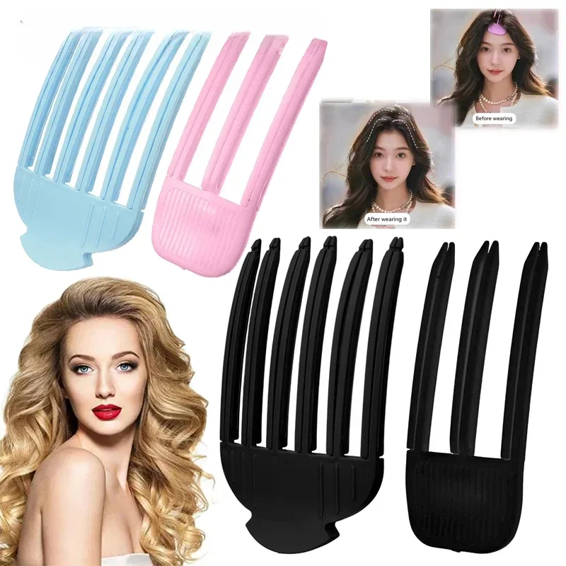 3/6Teeth Fluffy Hair Roots Clips Comb Lazy Hair Top Styling Curling Barrel Portable Korean Hairs Clip Volume Wind Sculpting Comb