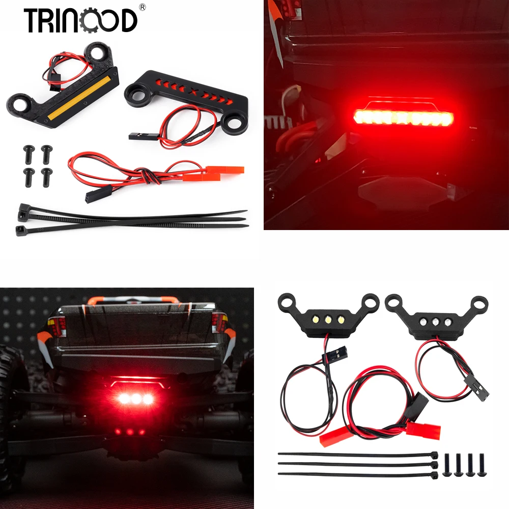 

TRINOOD Headlight Taillight Lamp Front and Rear Lighting System For 1/16 RC Car Mini Maxx 2S Buggy Upgrade Parts