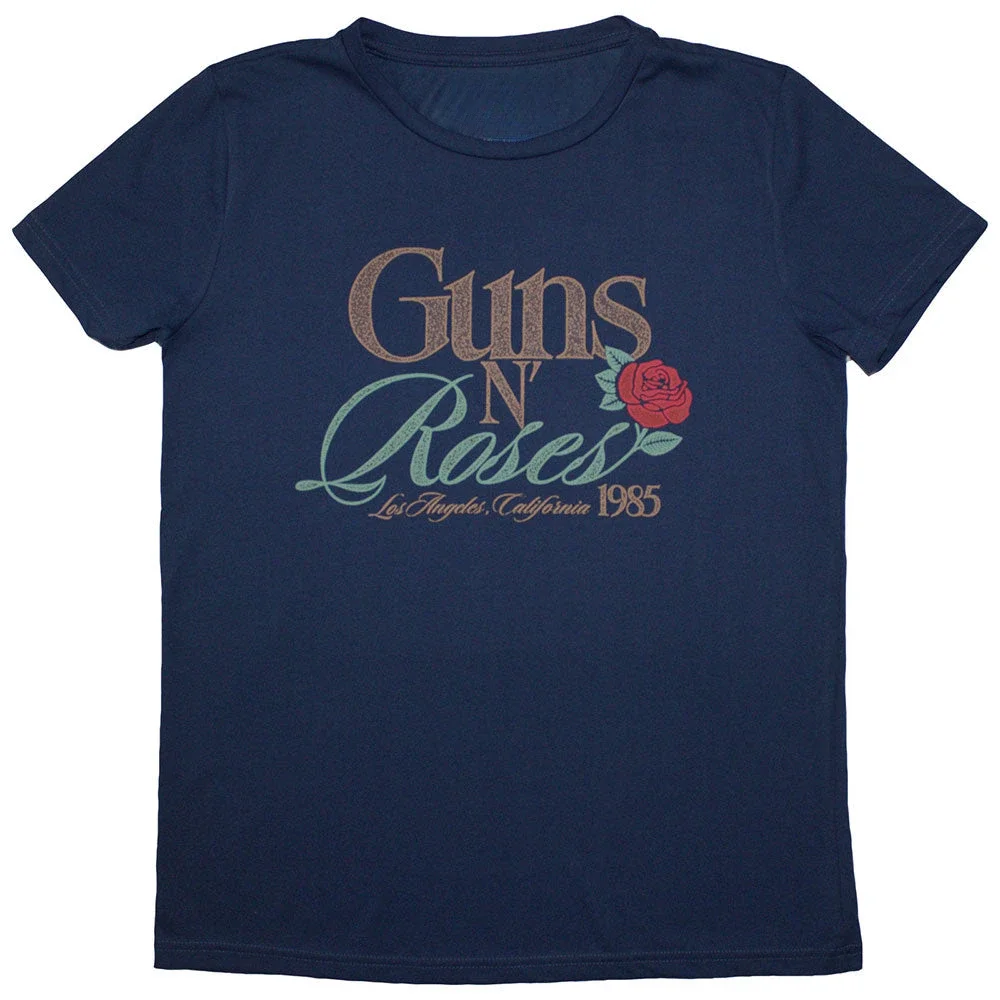 California 1985 Guns N' Roses Band T-Shirt Cotton Graphic Tee Men Women Summer Streetwear