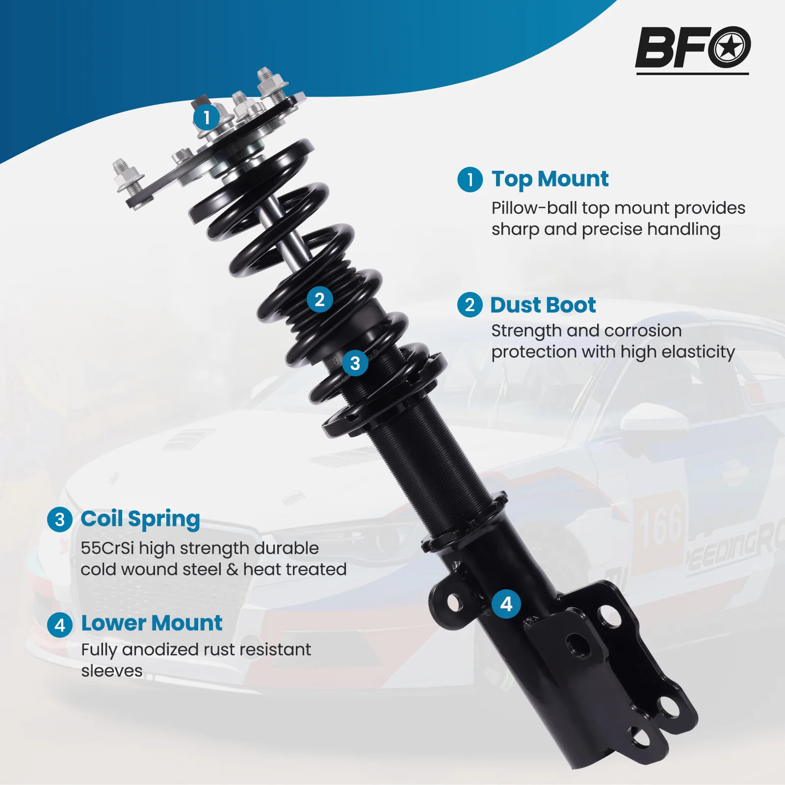 Coilovers Shock For Scion TC 2011-2016 AGT20 Suspension Lowering Kit - view 2