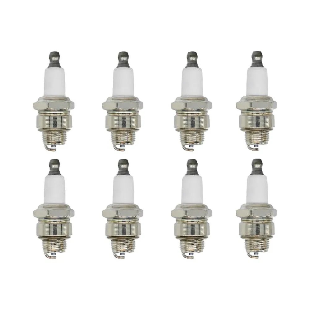 8pcs RJ19LM for Spark Stoppers for Gas For Lawn Mowers Copper Material 14mm x 9.5mm Thread Length 59mm for Champion J19LM RJ17LM
