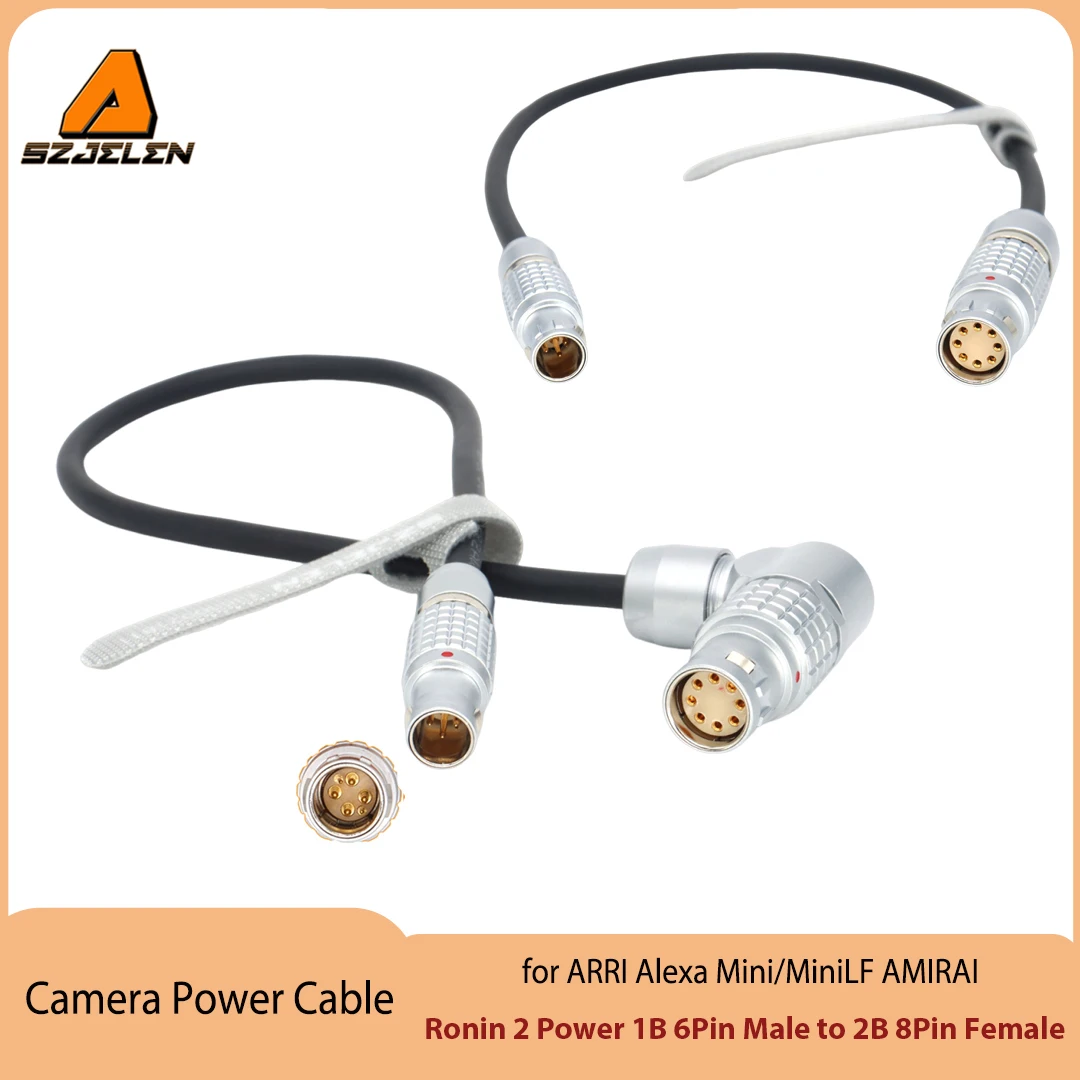 New Arriving For DJI Ronin 2 Power Cable 1B 6Pin Male to 2B 8Pin Female Power Cable for ARRI Alexa Mini/MiniLF AMIRAI