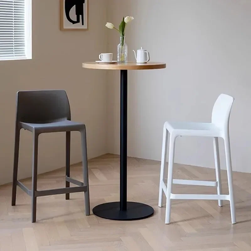 Sillas ergonómicas de plástico para Bar, muebles de lujo para el hogar, estilo nórdico, para restaurante, banquete y Bar