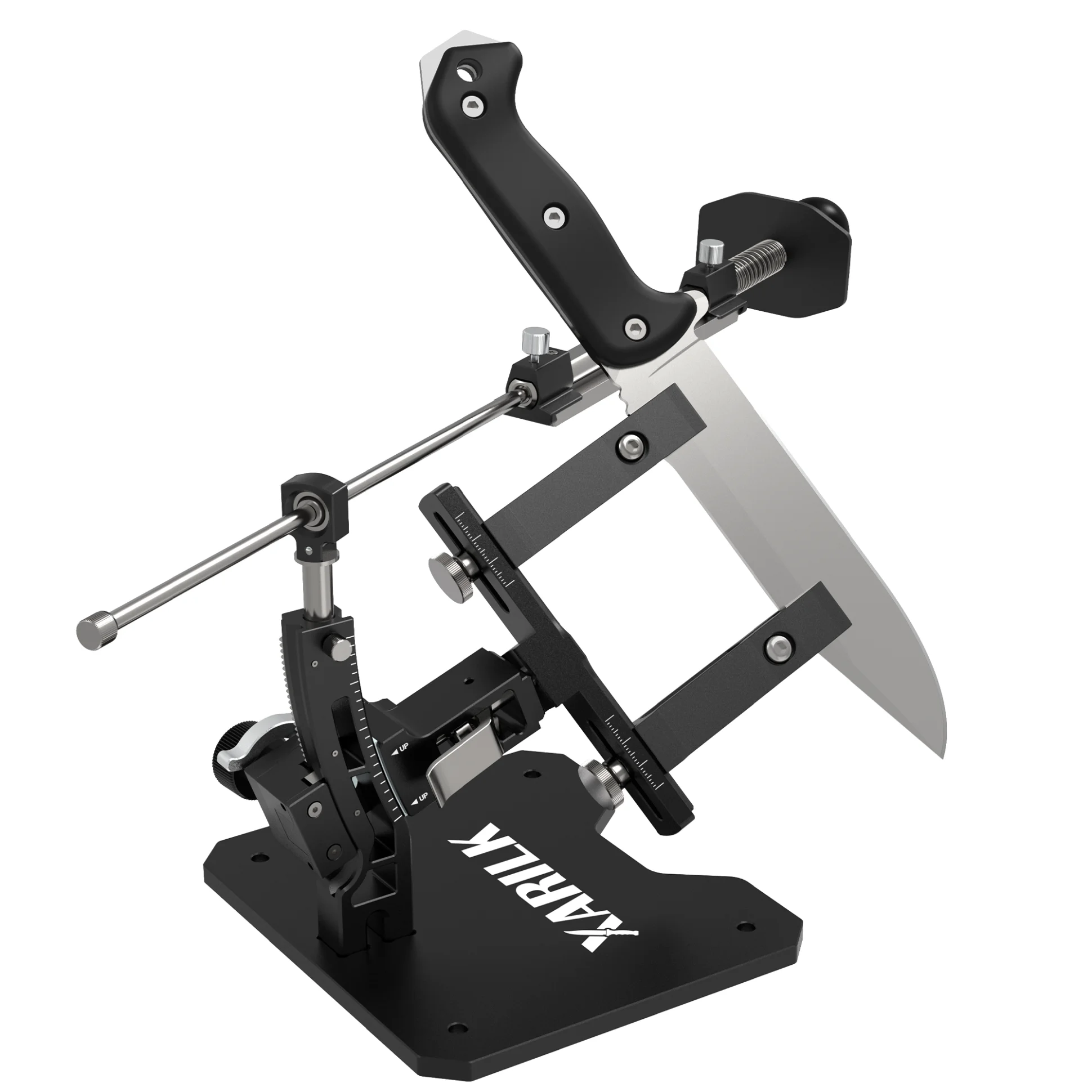 XARILK  Professional Aluminium Knife Sharpener, GEN3 Guided Knife Sharpening System, Knife Sharpening Kit with 3 Diamond Plates
