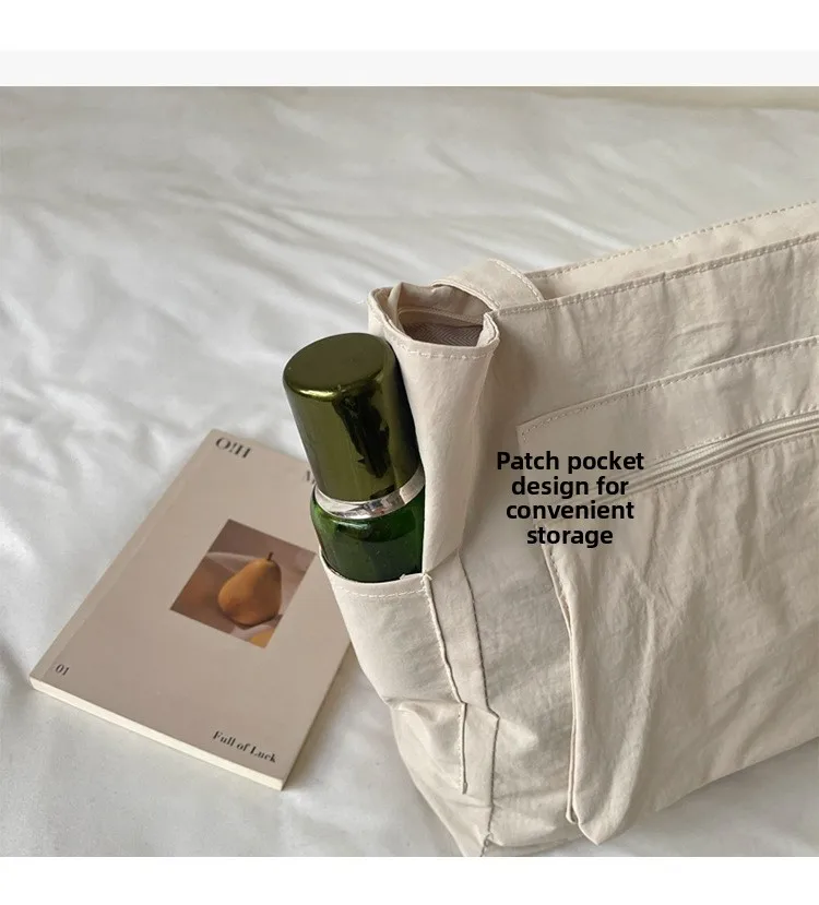 Neue modische Nylon-Schultertasche, große Kapazität, leichte, lässige Alltagstasche, Umhängetasche für Damen – Detail 7