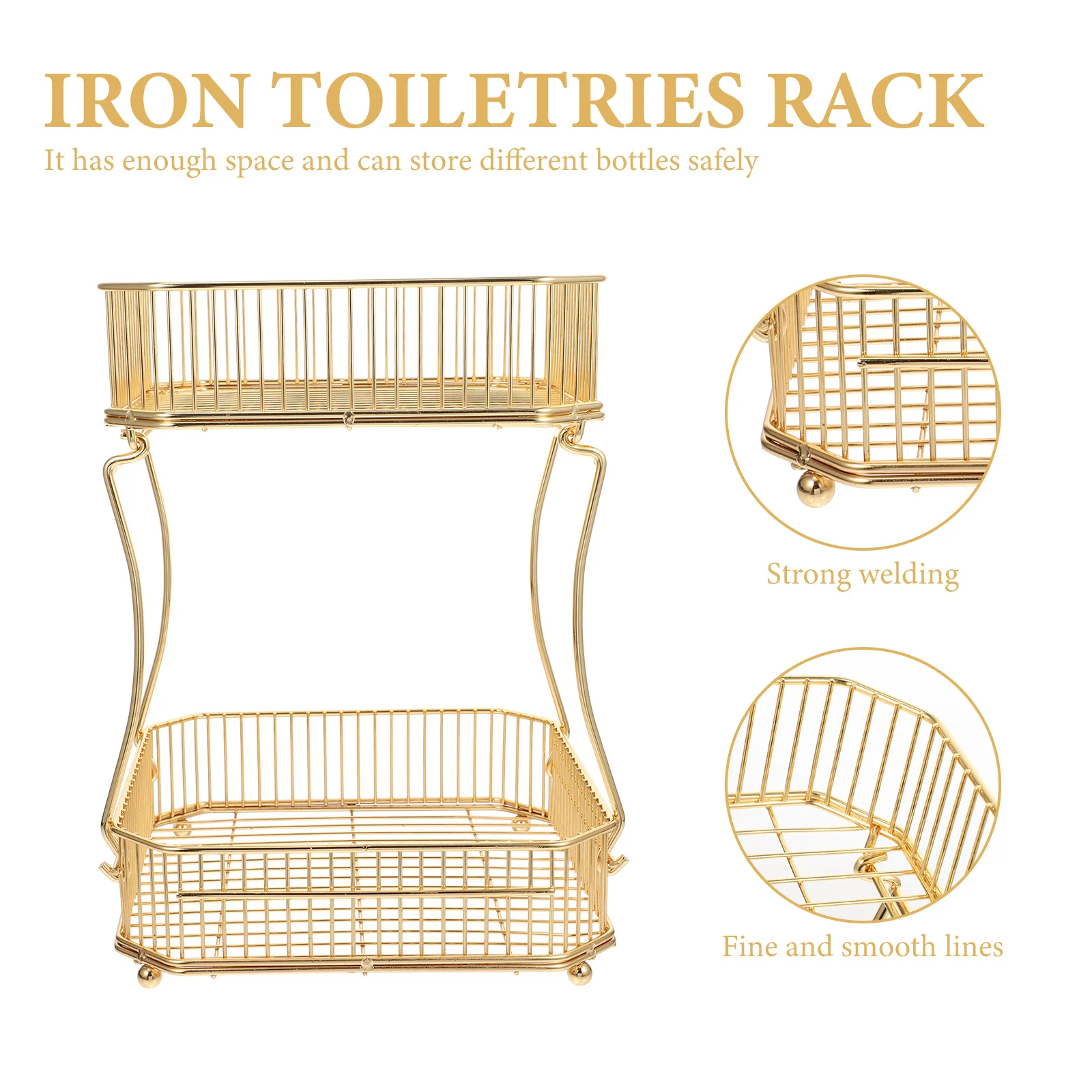 

Fruit Storage Rack Detachable Multi-Layer Kitchen Organizer Rustproof For Home Bathroom Hotel Use Spice Bottles Rack