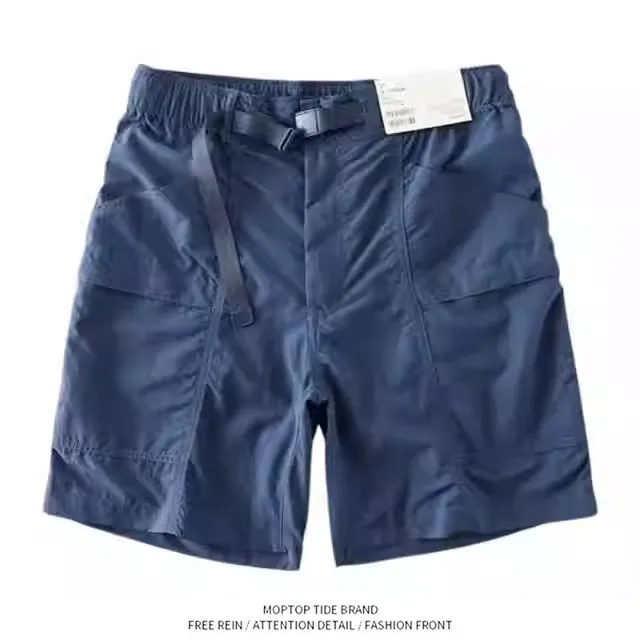

Outdoor Sports Quick Dry Workwear Shorts Men Summer New Casual Five-Quarter Pants Men's Clothing Polyester Fiber Straight Leg